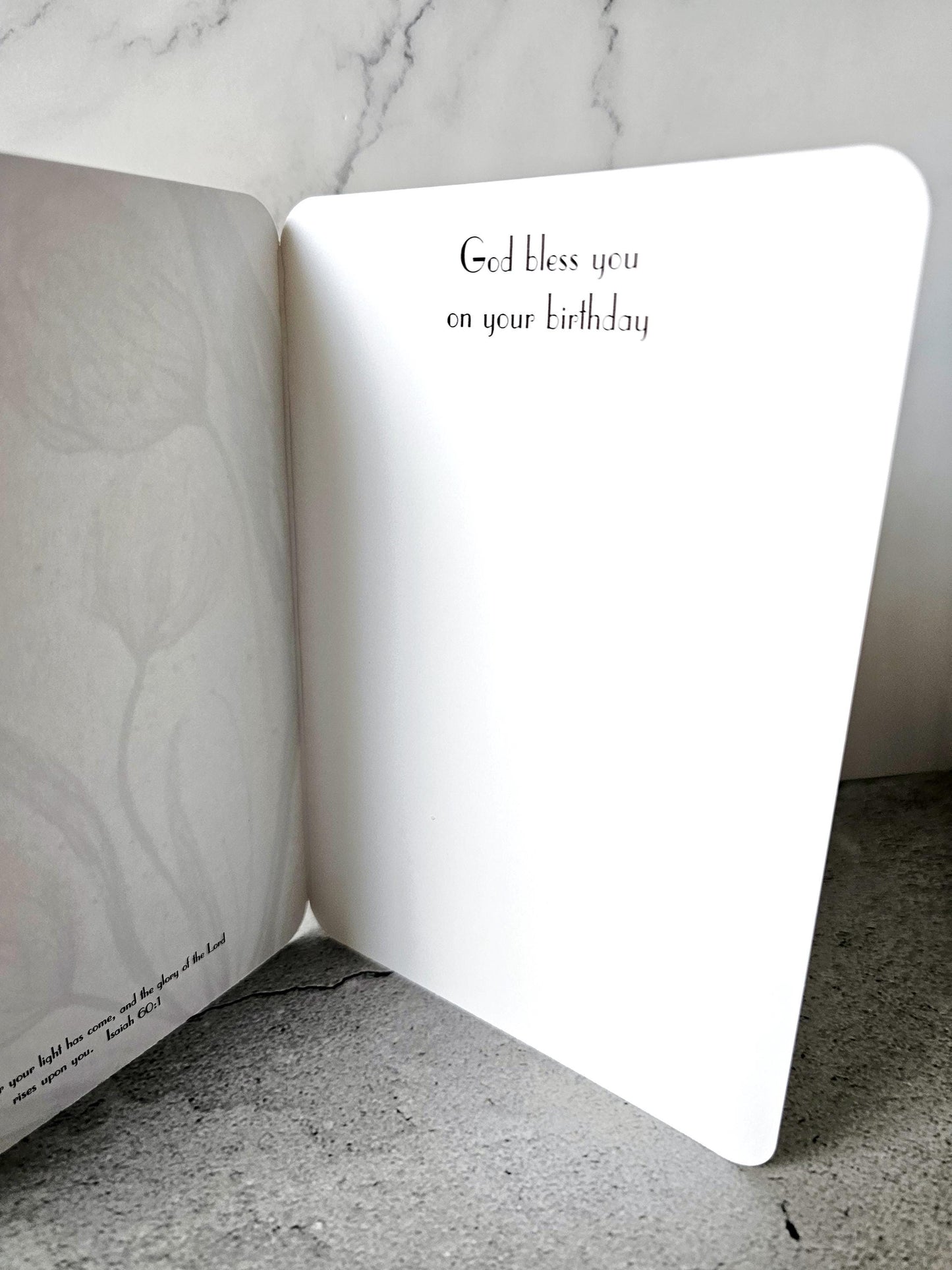 Watercolor Tulip Birthday Card: Christian Art Print 5x7 with Envelope