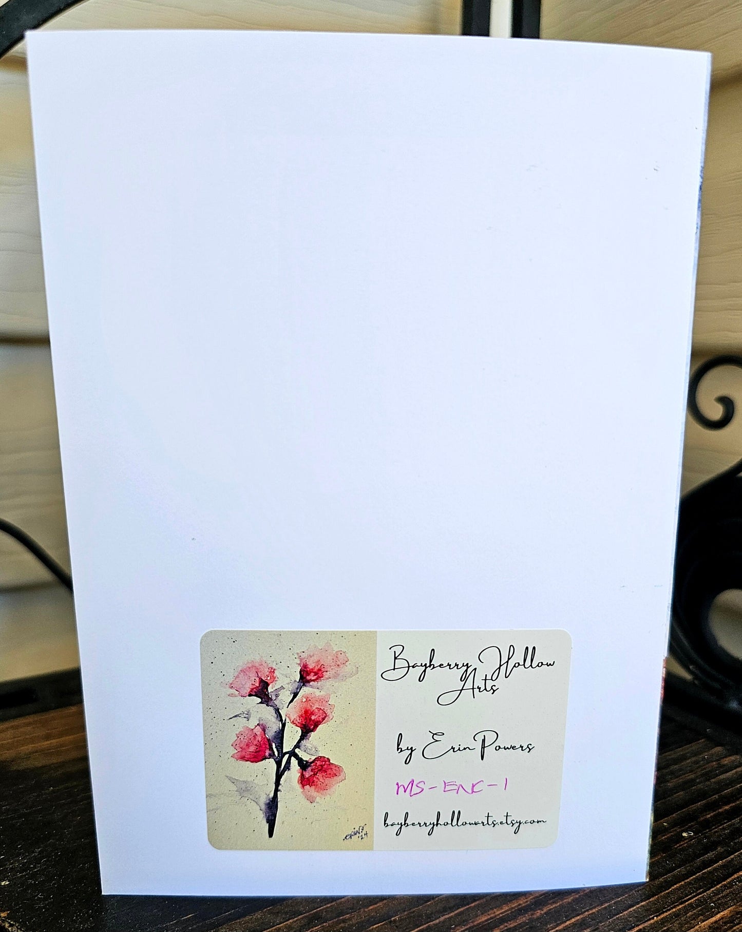 Original Watercolor Art Print Card Christian Encouragement Greeting Card 'Mountainside Sun' 5x7 With White Envelope - Blank Inside