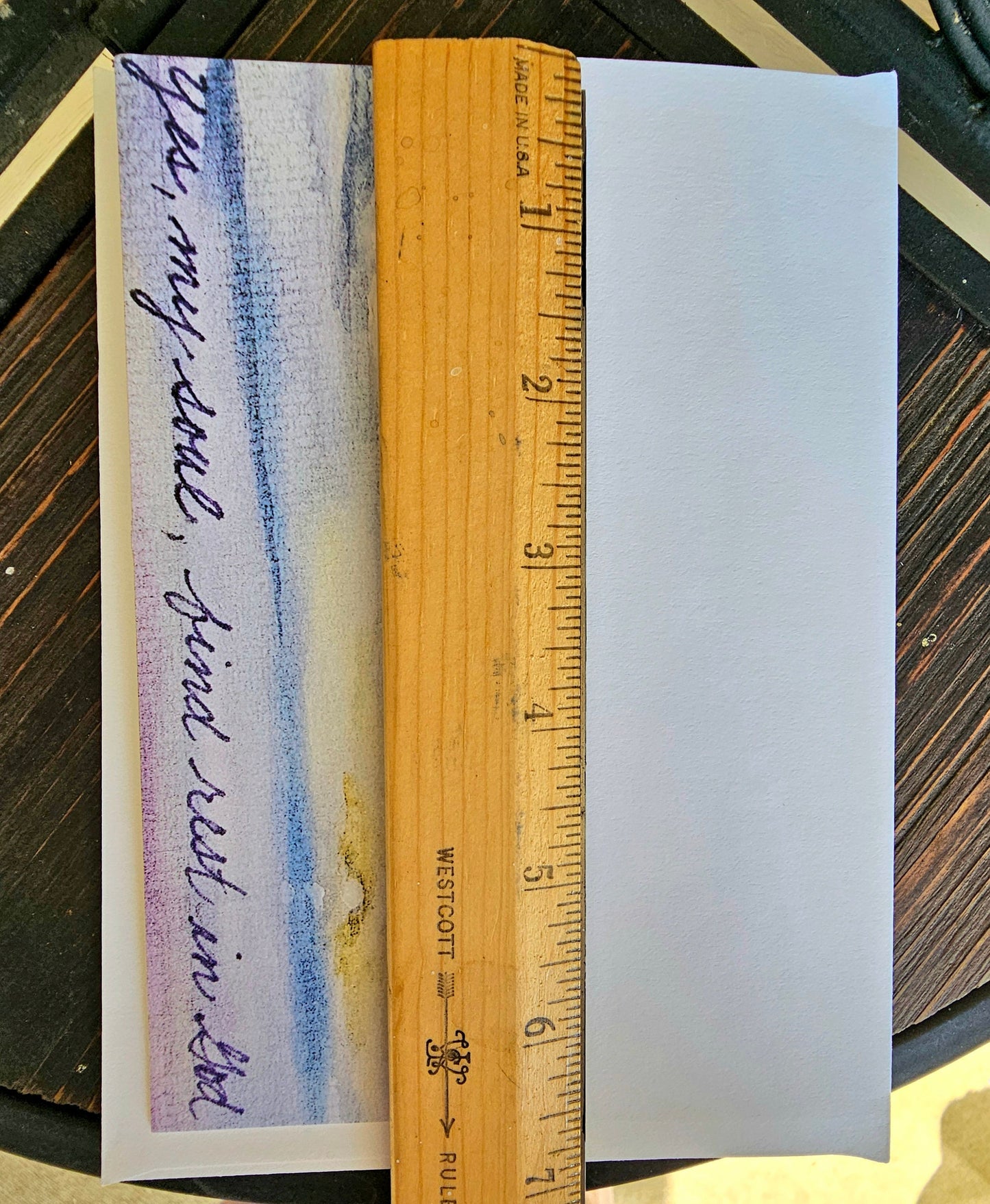 Watercolor Print Greeting Card: Christian Encouragement, 'Yes My Soul' (5x7 with Envelope)