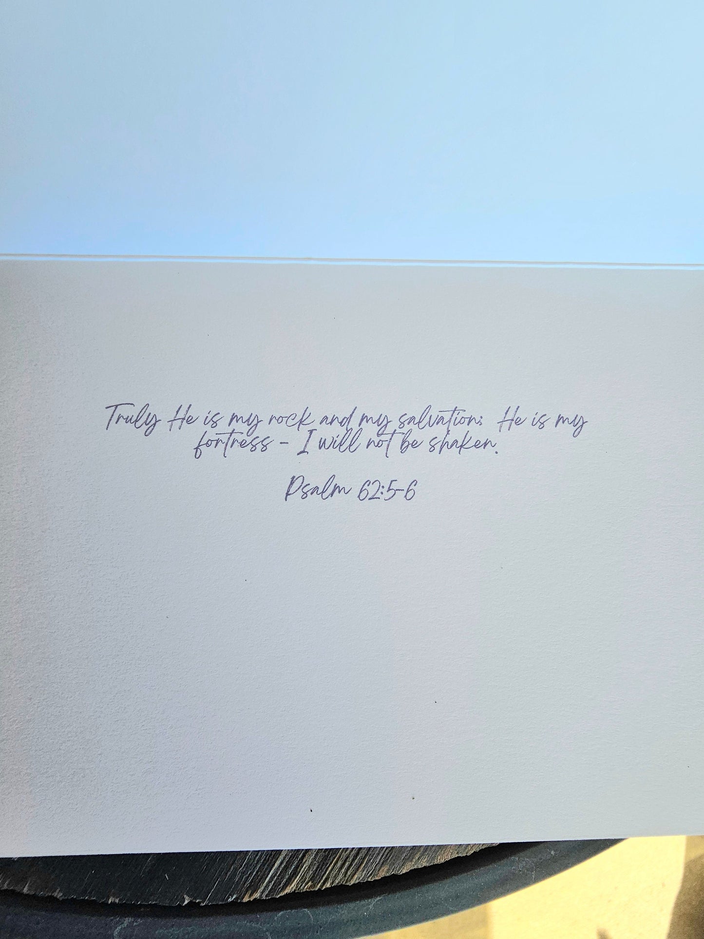 Watercolor Print Greeting Card: Christian Encouragement, 'Yes My Soul' (5x7 with Envelope)