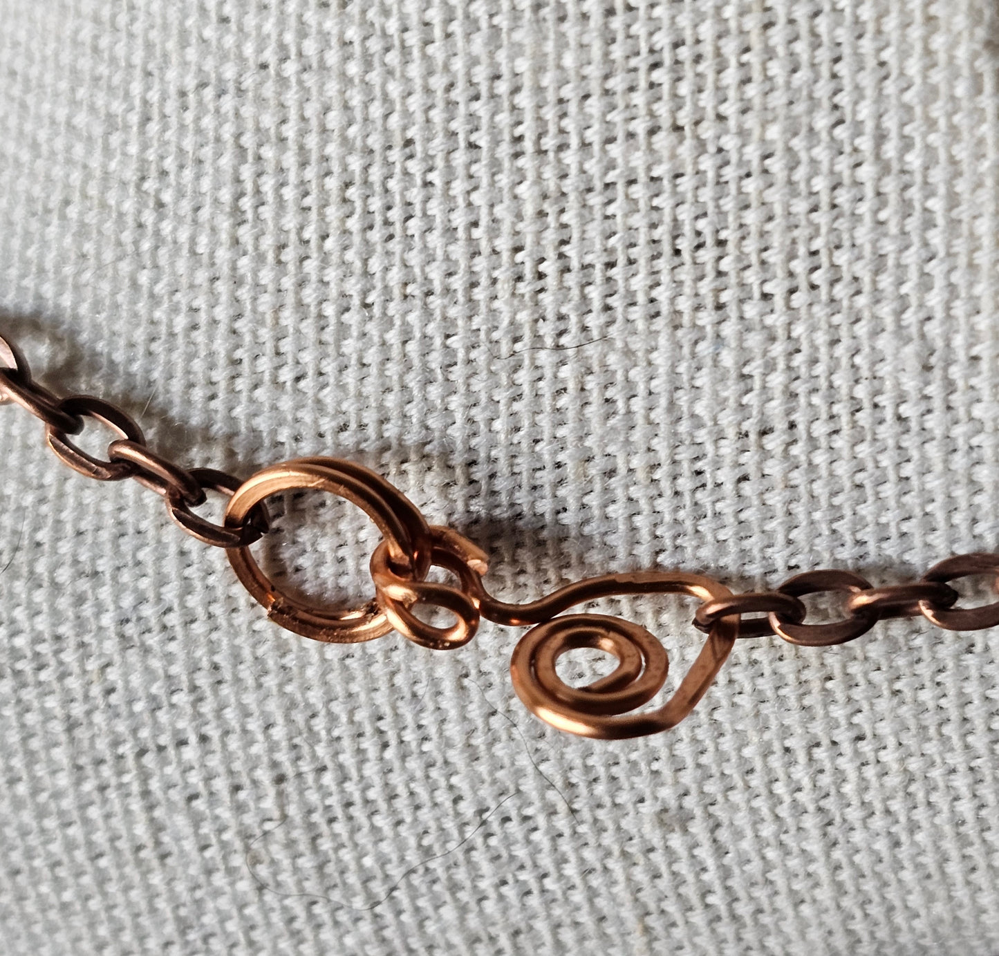 New Artisan Handcrafted Copper Wire Wrap Heart on Copper Chain Necklace