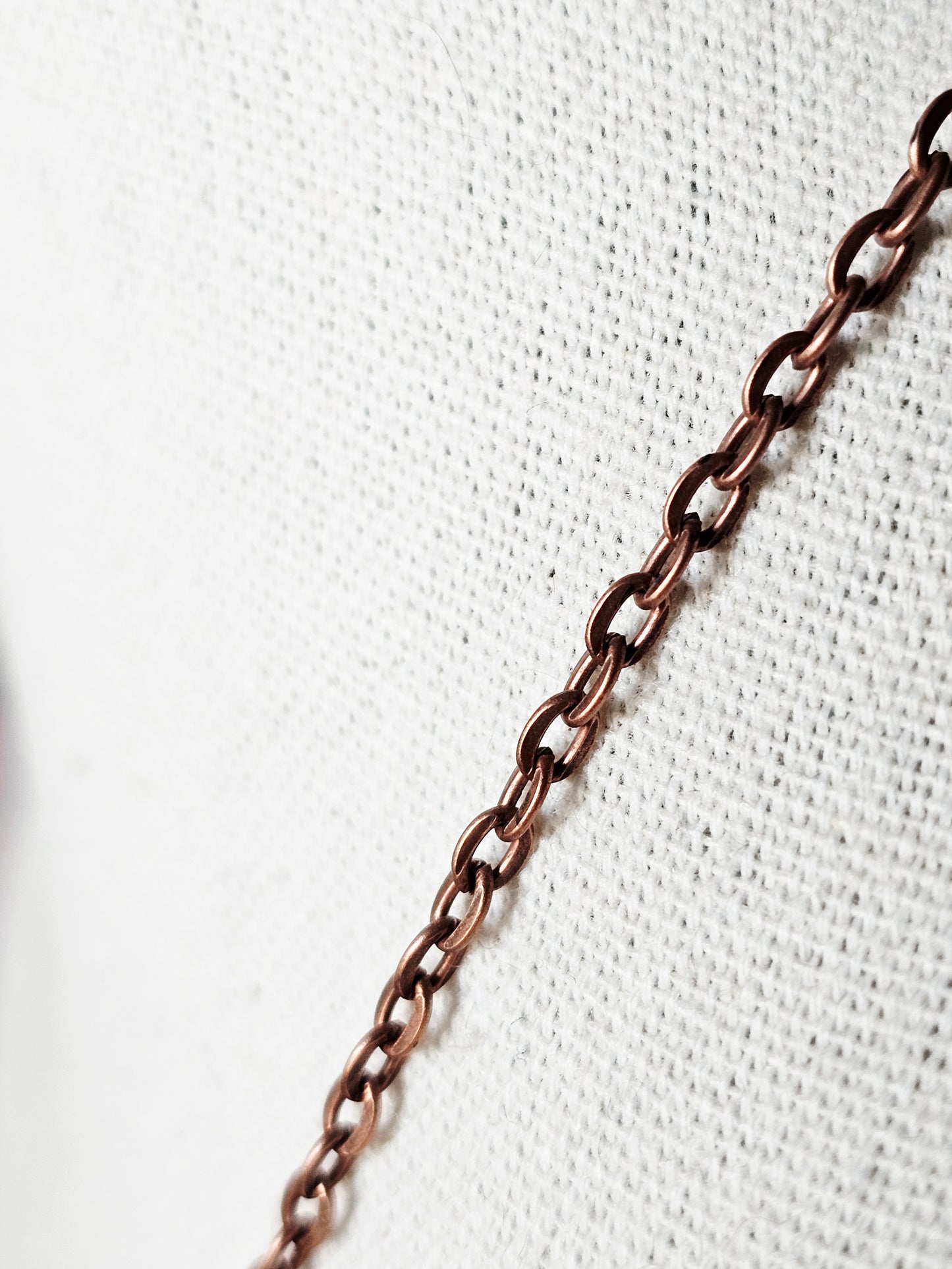 New Artisan Handcrafted Copper Wire Wrap Heart on Copper Chain Necklace