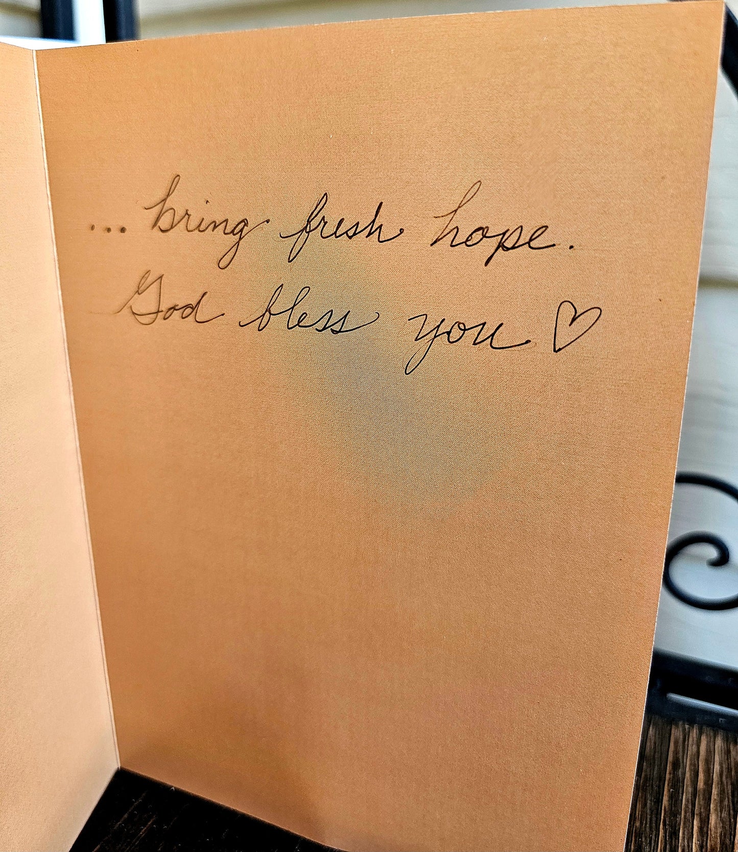 Watercolor Art Card: 'New Horizons' Encouragement Greeting (5x7) with White Envelope