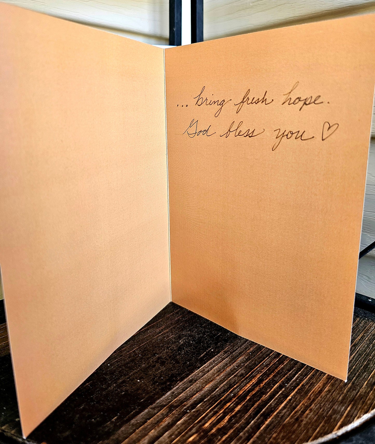 Watercolor Art Card: 'New Horizons' Encouragement Greeting (5x7) with White Envelope