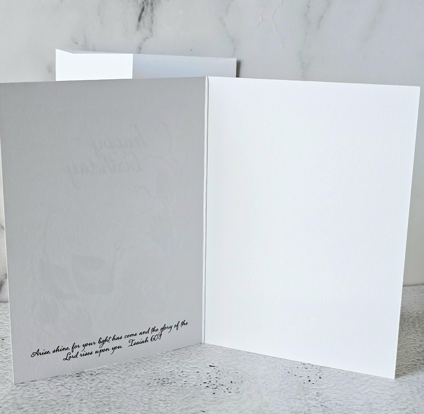 Original Watercolor Print Christan Watercolor Print Christian Birthday Greeting Card 3x5 With White Envelope - Isaiah 60:1 verse Inside
