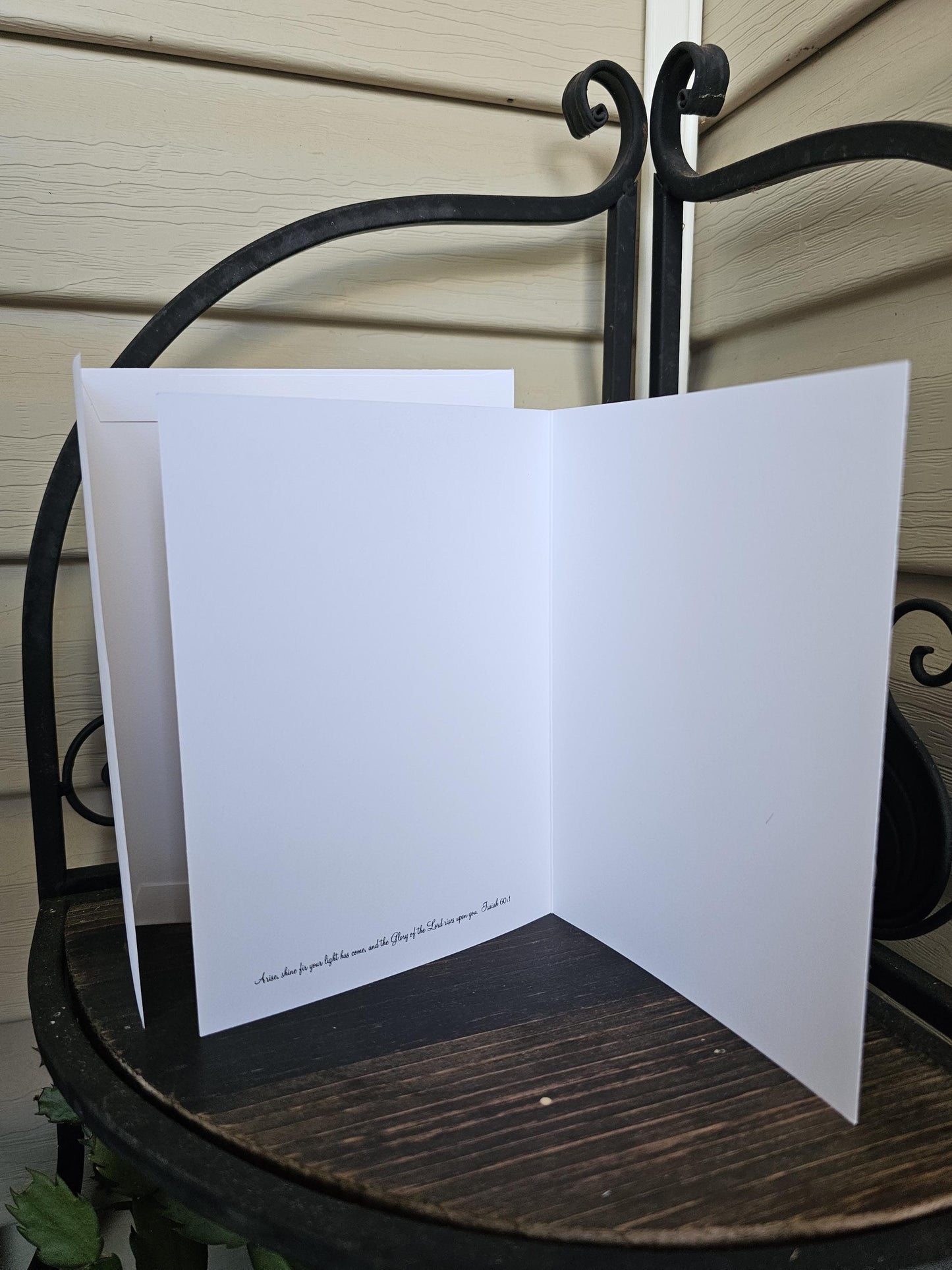 Watercolor Print Thanksgiving Card: Pumpkins in Field, Christian Greeting (5x7)