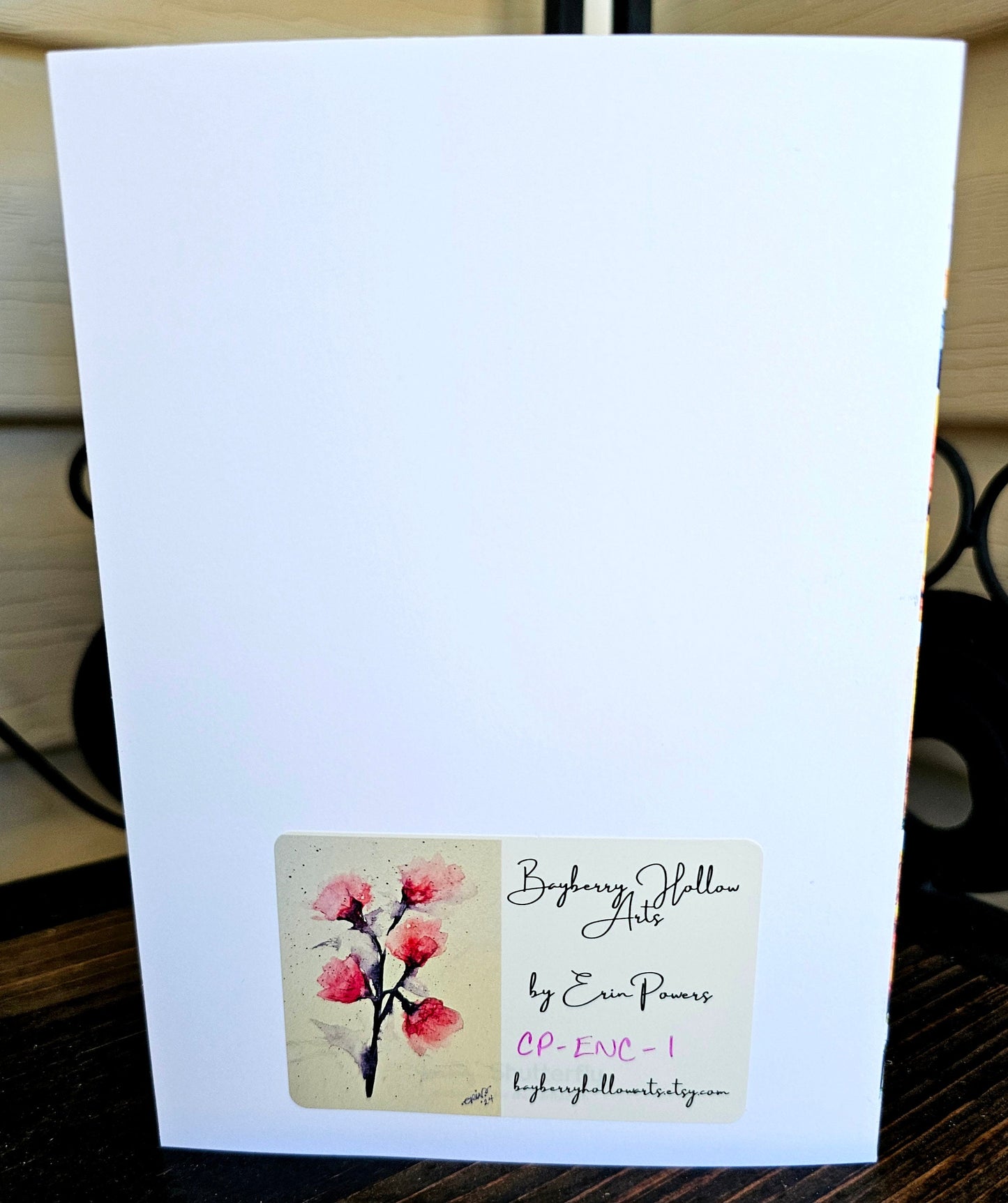 Original Watercolor Art Print Card Encouragement Greeting Card CA Poppies 'You Are Beautiful' 5x7 With White Envelope - Blank Inside