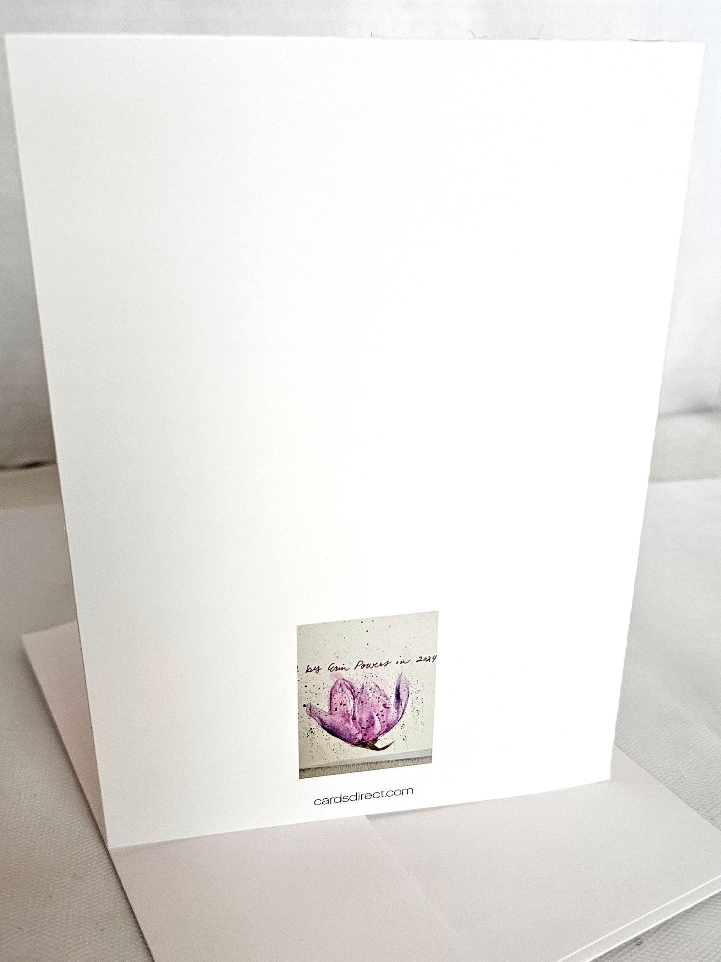Watercolor Tulip Tree Greeting Cards: Spring Floral Blank Notecards, Set of 5