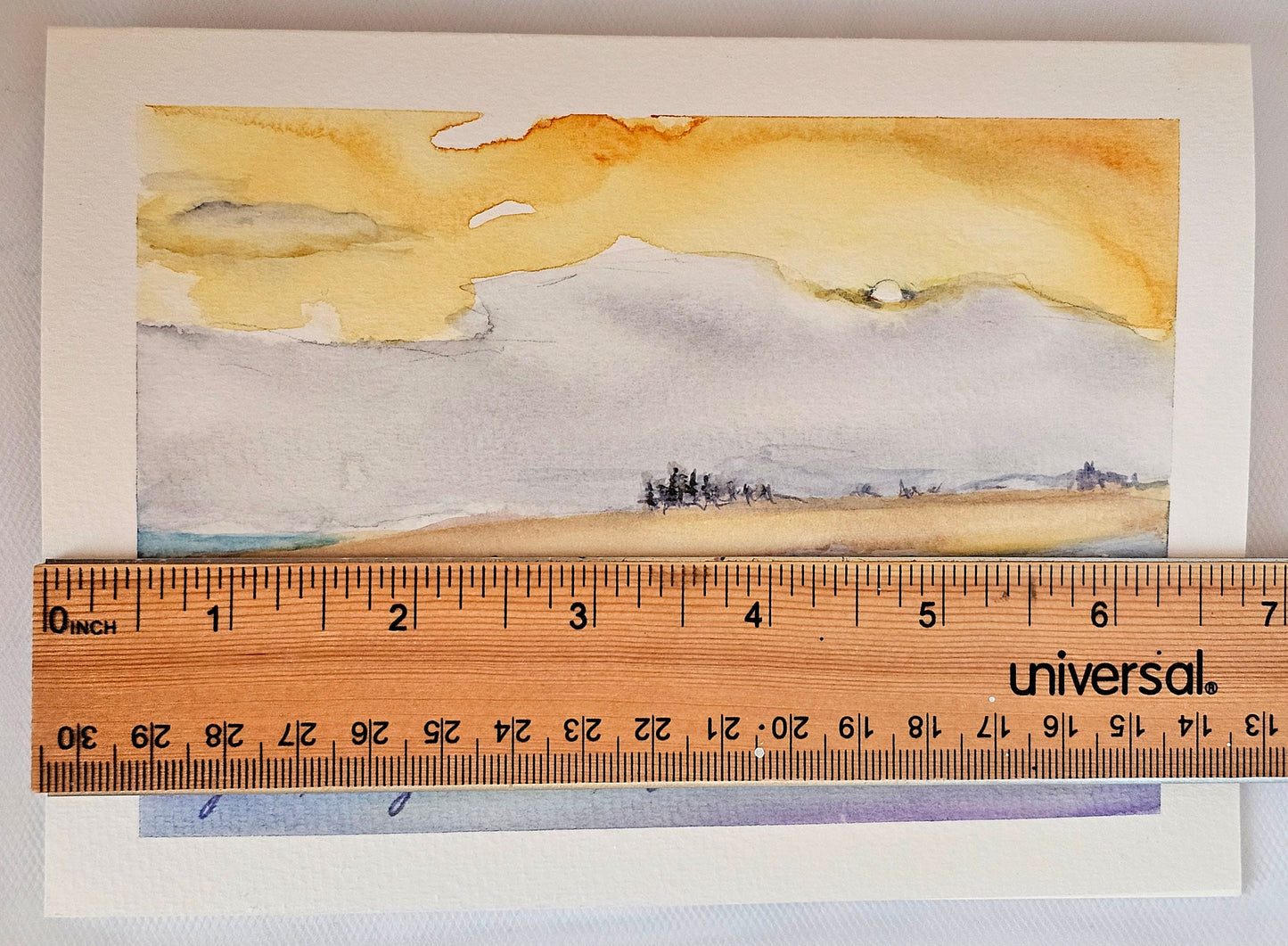 Original Beach Watercolor Art Card: 'My Soul Finds Rest' (5x7)