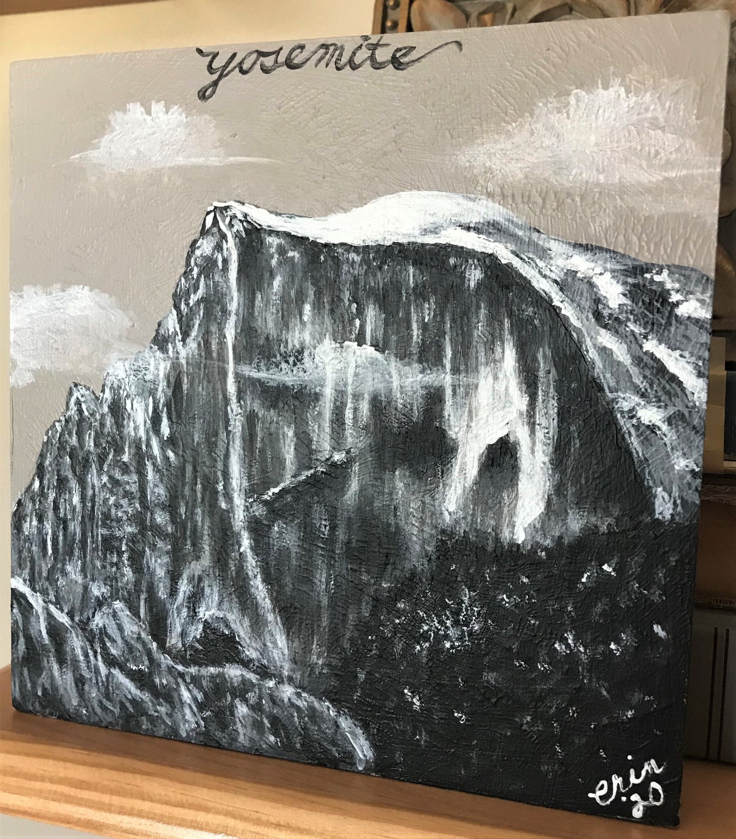 Yosemite Original 8x8" Acrylic Half Dome Painting for Home or RV Travel Trailer Decor