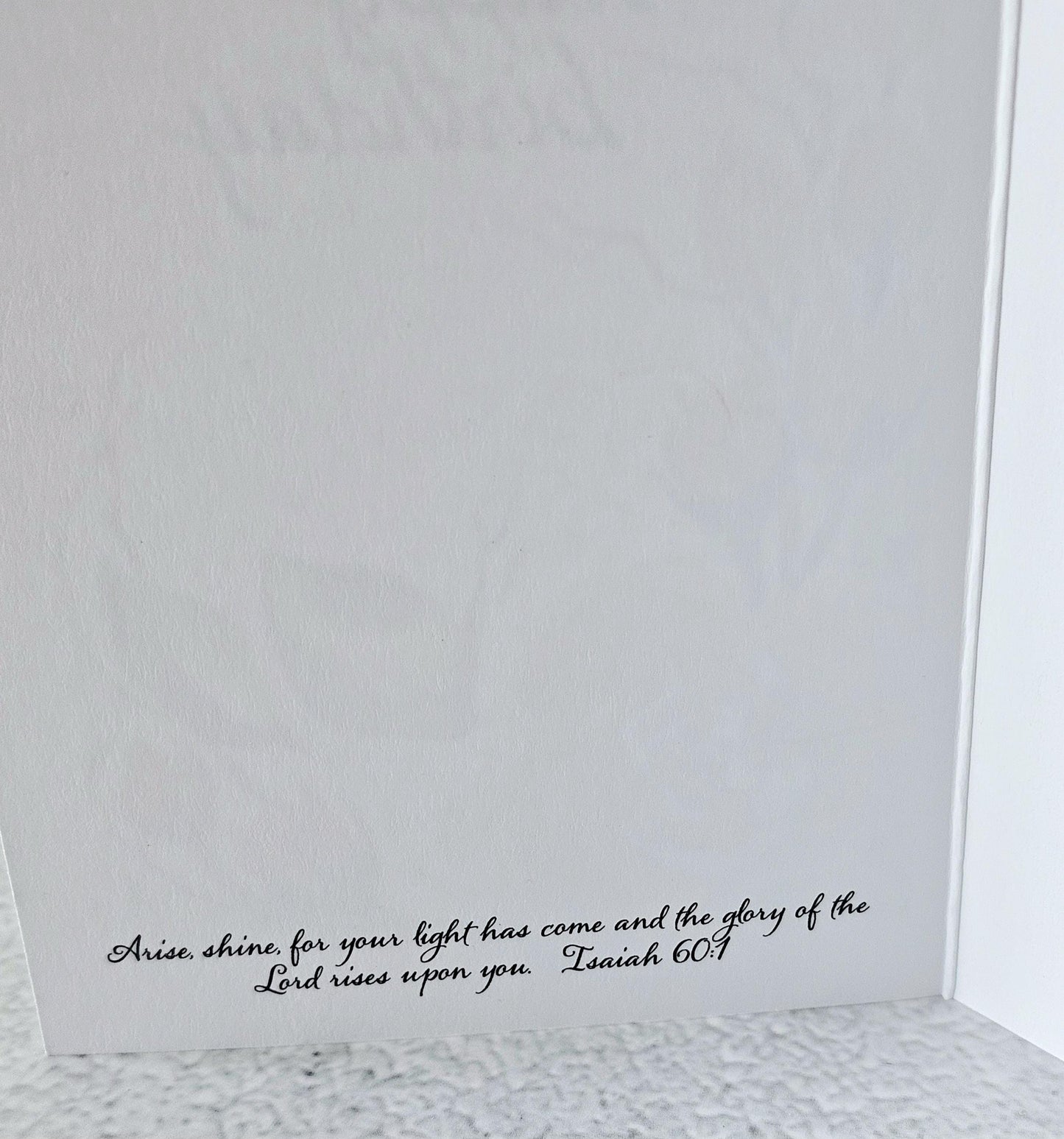 Original Watercolor Print Christan Watercolor Print Christian Birthday Greeting Card 3x5 With White Envelope - Isaiah 60:1 verse Inside