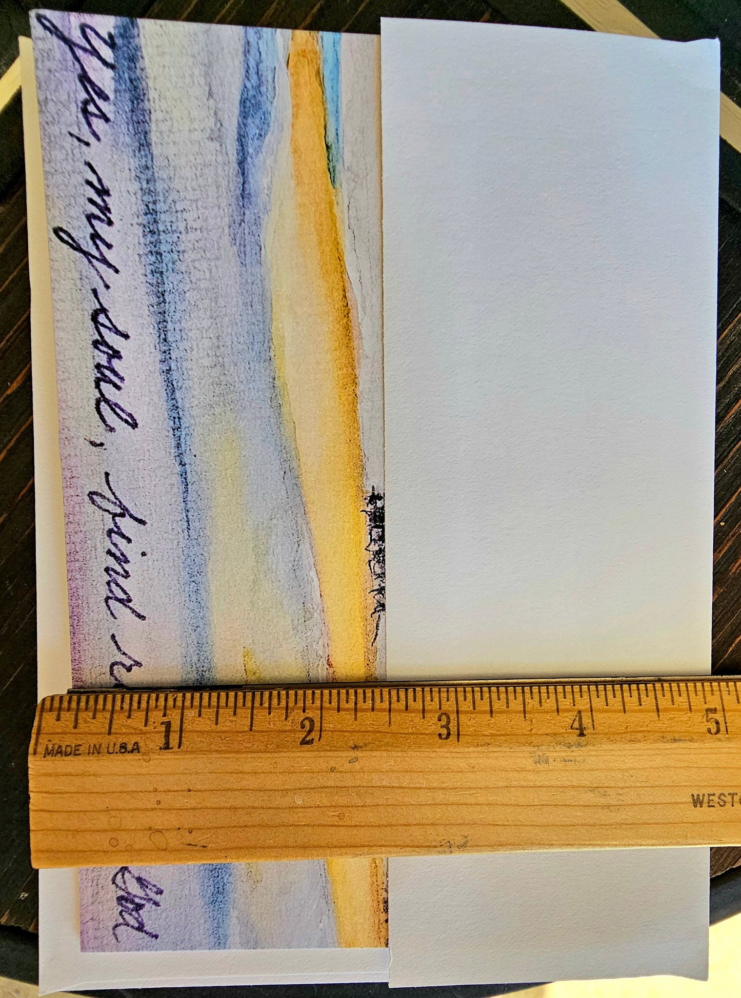 Watercolor Print Greeting Card: Christian Encouragement, 'Yes My Soul' (5x7 with Envelope)