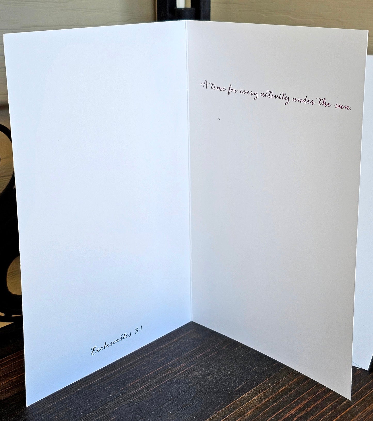 Watercolor Pink Tree Greeting Card: Christian Art, Springtime Verse