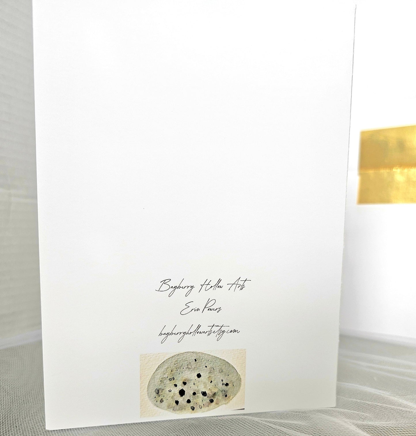 Easter Chick Watercolor Print Christian Card With White Envelope Gold Foil